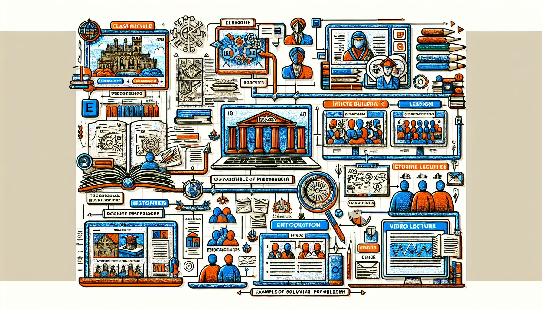 Структура онлайн курса и принцип построения занятий